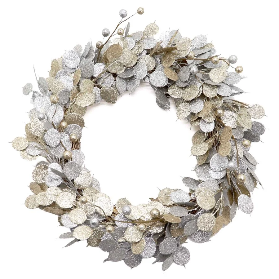 Wholesale Retail Wreath Bling Bling Wall Decoration Holiday Wedding Decoration Glitter Spray Decoration Artificial