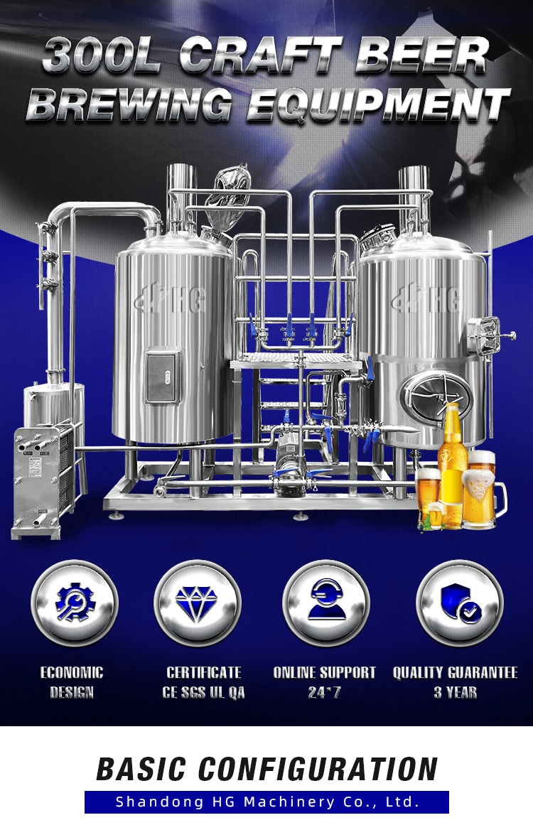 300L Beer Equipment 300L Brewery Equipment 300L Hotel Beer Brewery Equipment Craft Brewery Project